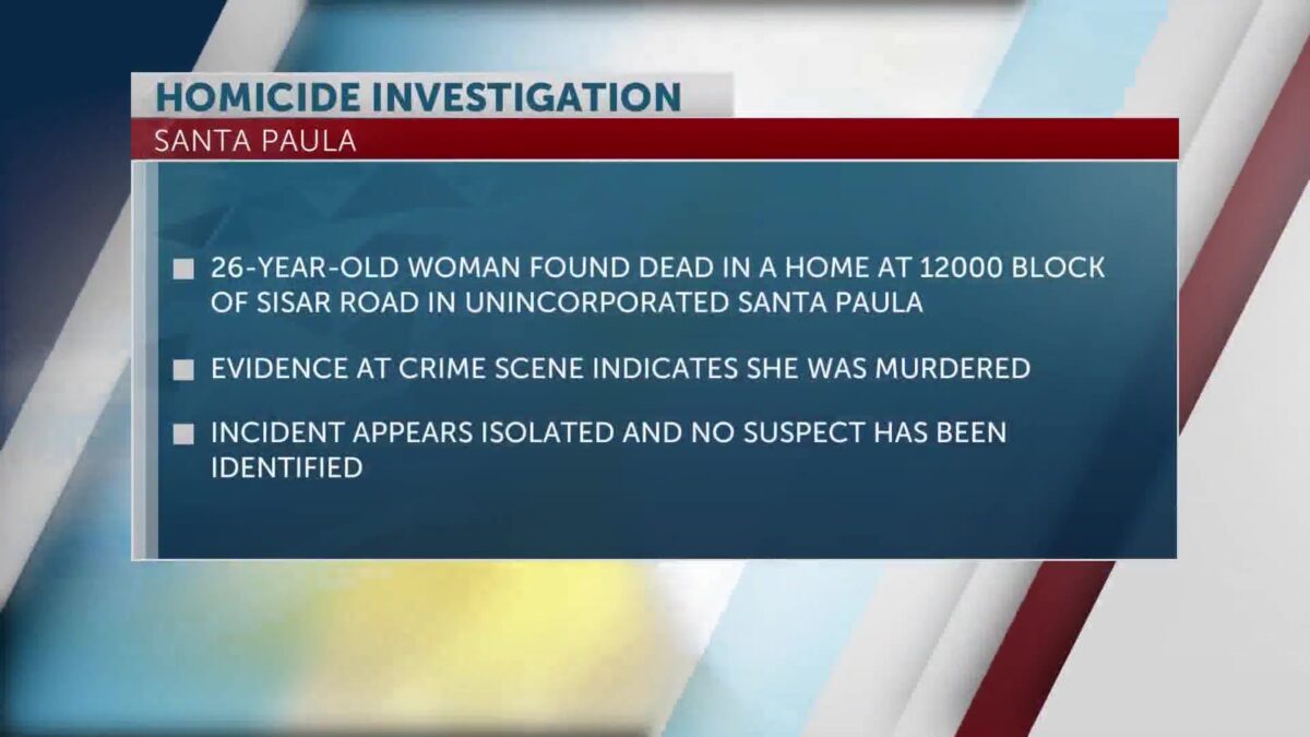 Homicide Investigation into Woman’s Death in Santa Paula