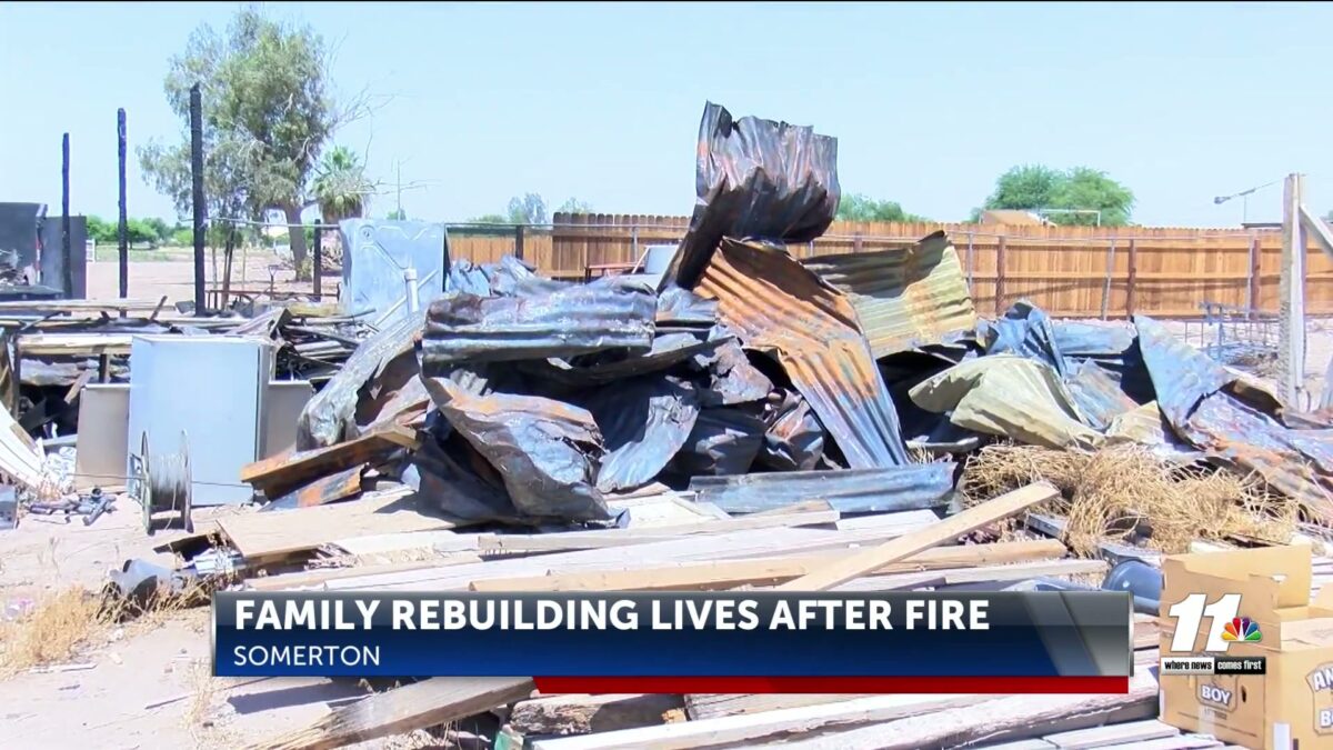 Family in Somerton trying to rebuild after fire