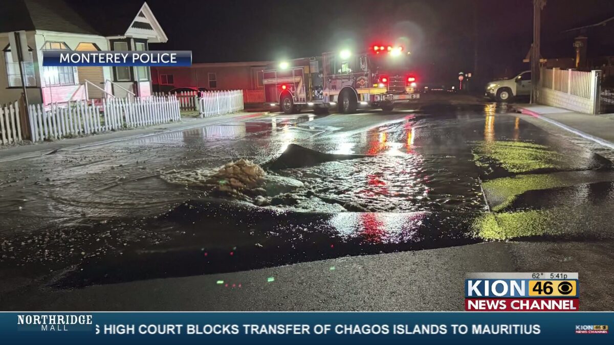 Sinkhole forces closure along a portion of David Avenue in Monterey