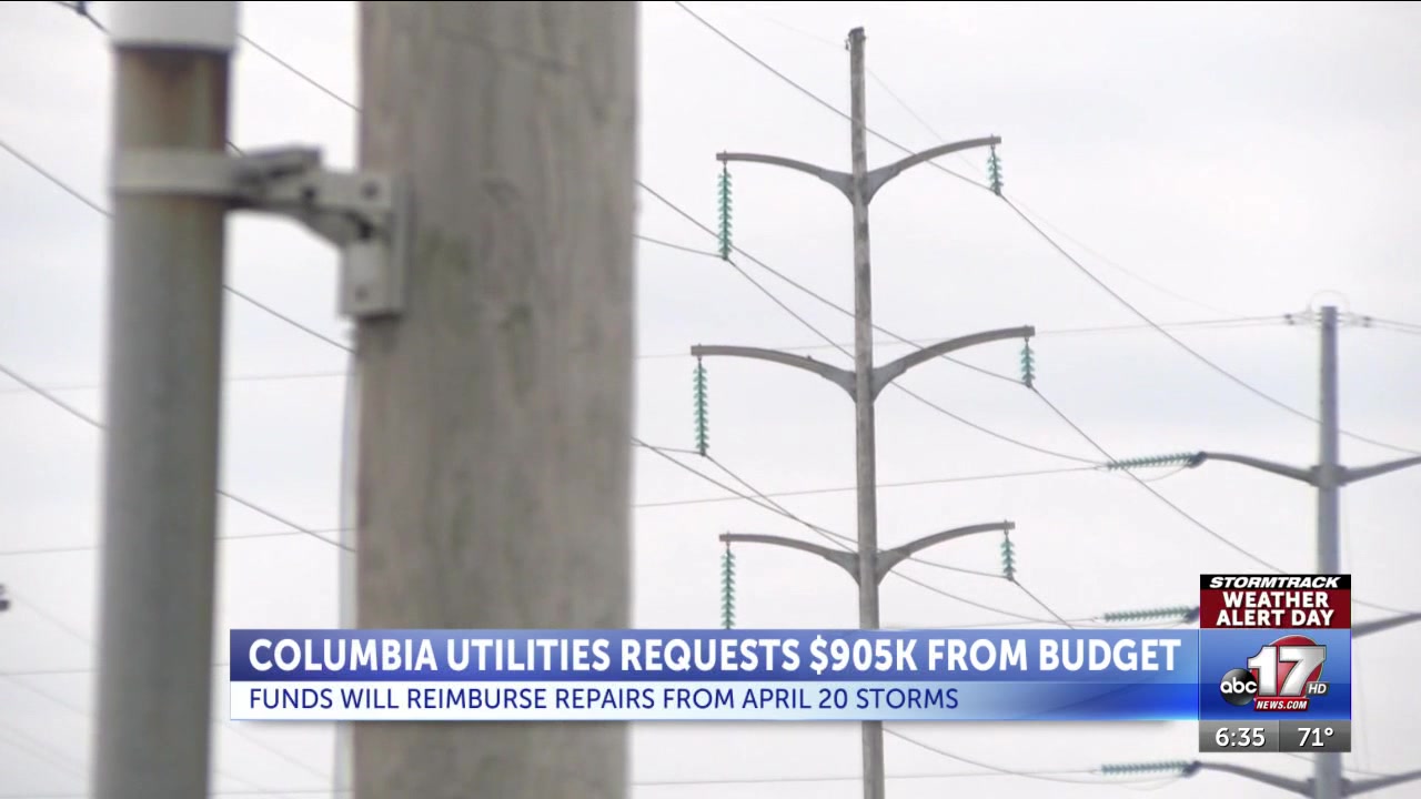 City of Columbia Utilities request $903k for April storm repairs
