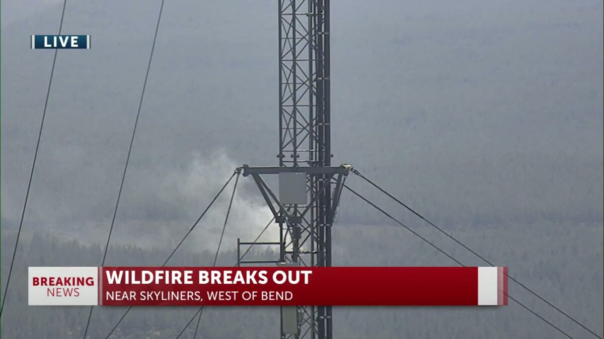 Human-caused fire breaks out near Skyliners Road west of Bend; crews stop its spread