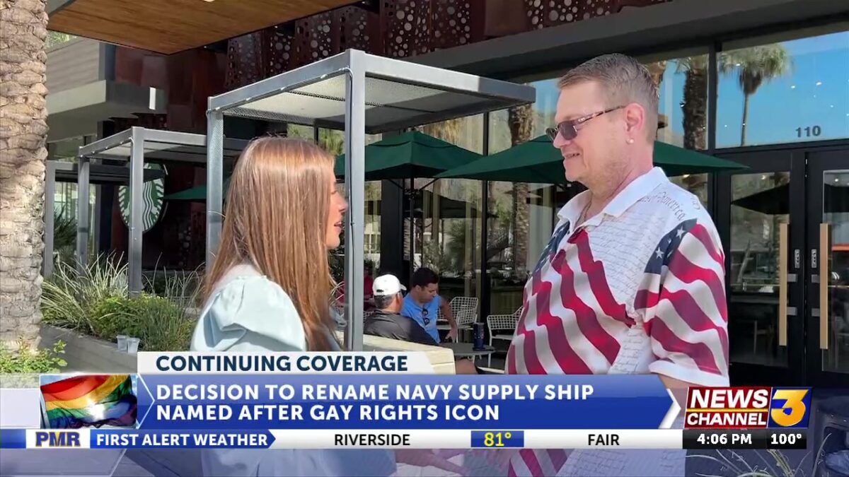 Local veteran reacts as Pentagon moves to rename USNS Harvey Milk