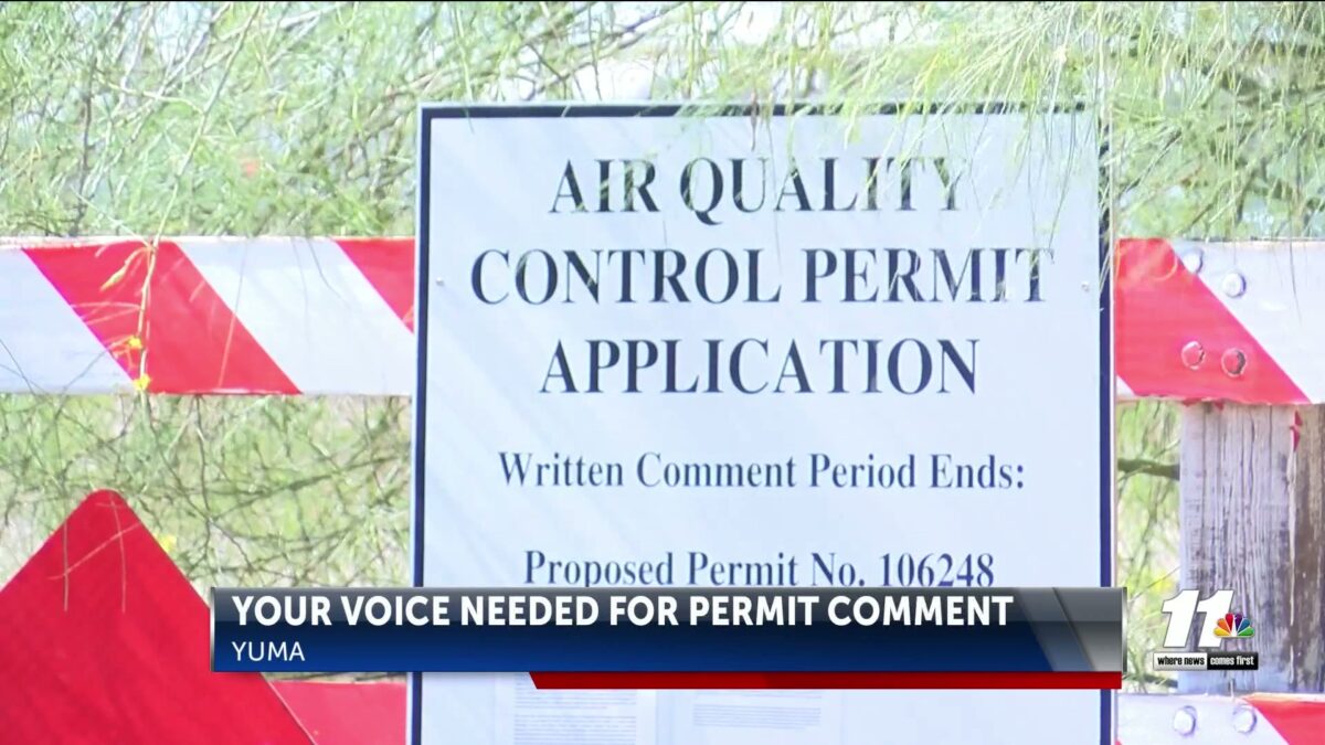 Your voice needed in Yuma bioprocessing facility new air quality permit
