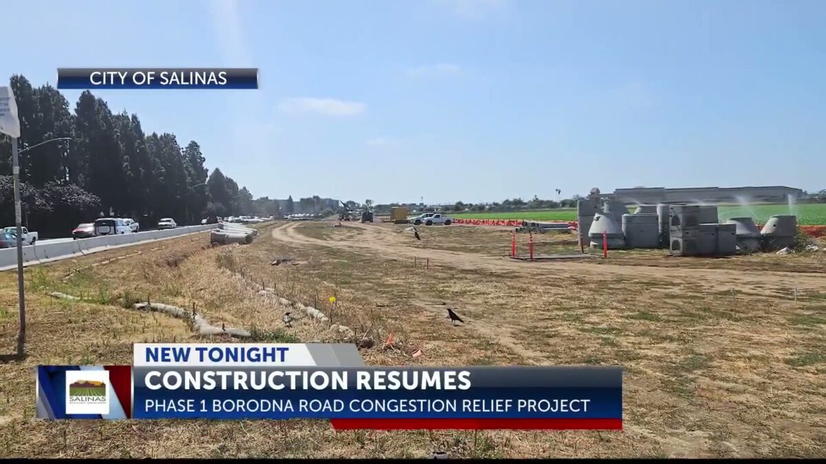 Construction resumes on the Boronda Road Congestion Relief Project