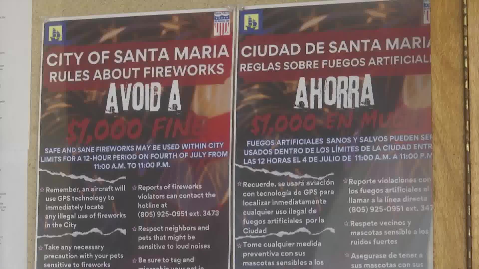 Santa Maria begins annual fireworks education and enforcement outreach efforts