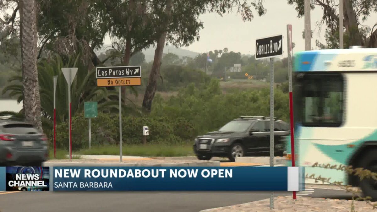 New Cabrillo Blvd. and Los Patos Way Roundabout Project Opens Up