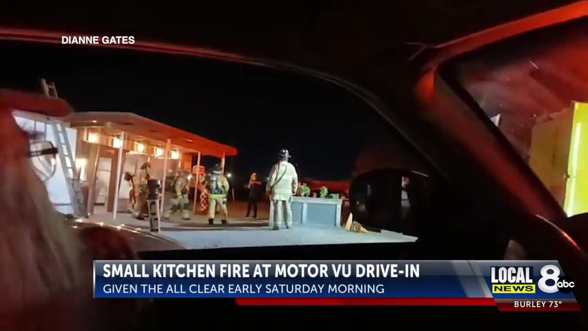 Motor Vu drive-in briefly halts showing after small fire Saturday