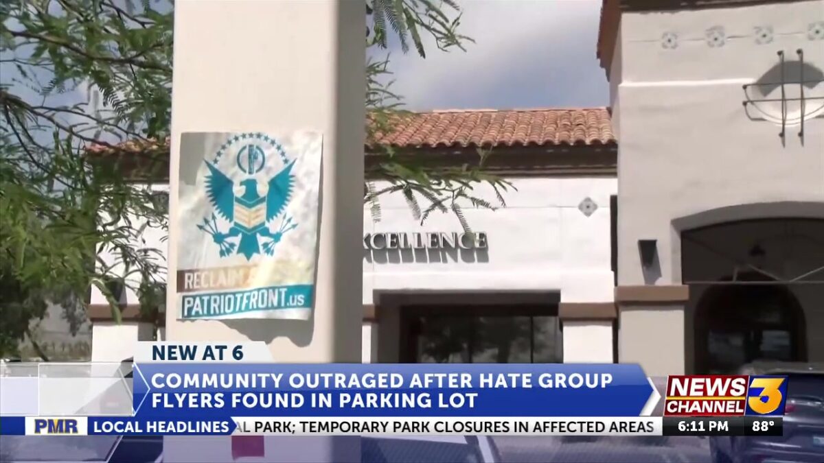 Community outraged after hate group flyers found in parking lot