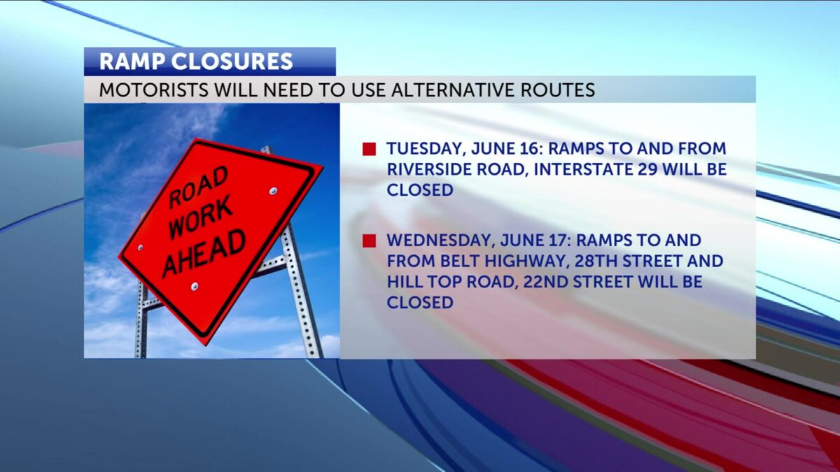 Ramps to close for scrub seal project