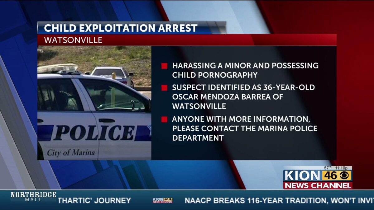 Child exploitation arrest of a Watsonville man