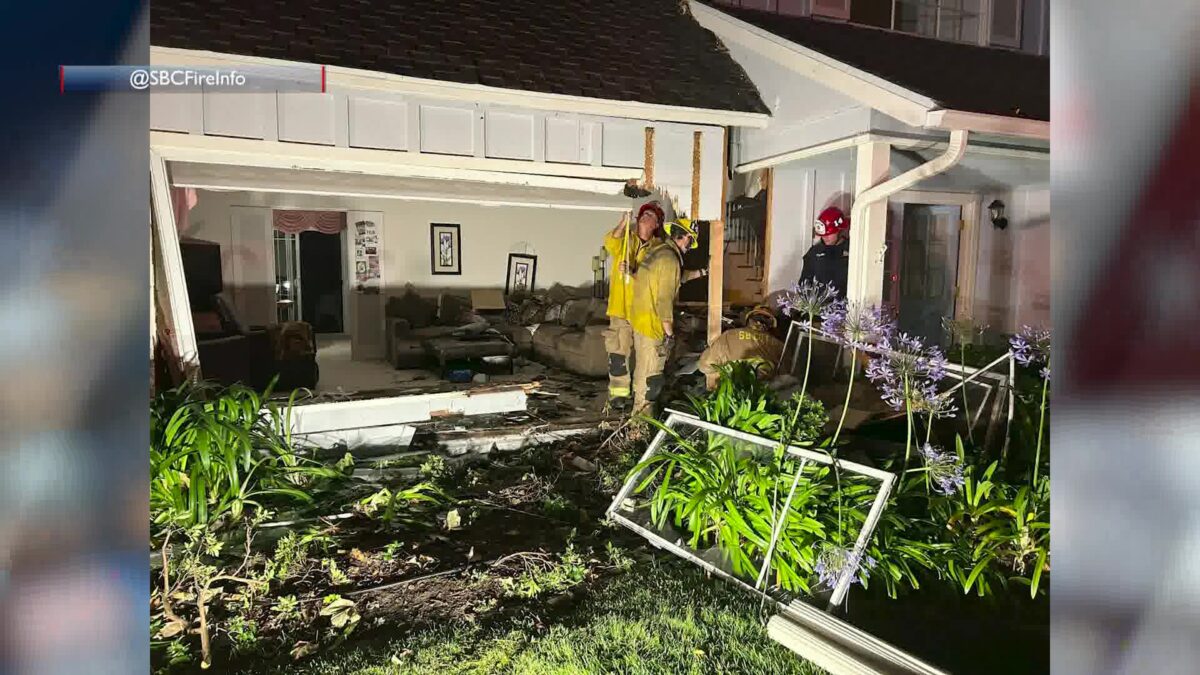 Two men arrested after crashing into Goleta home Monday evening