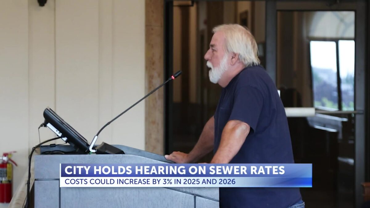 City holds hearing on proposed sewer rate hike