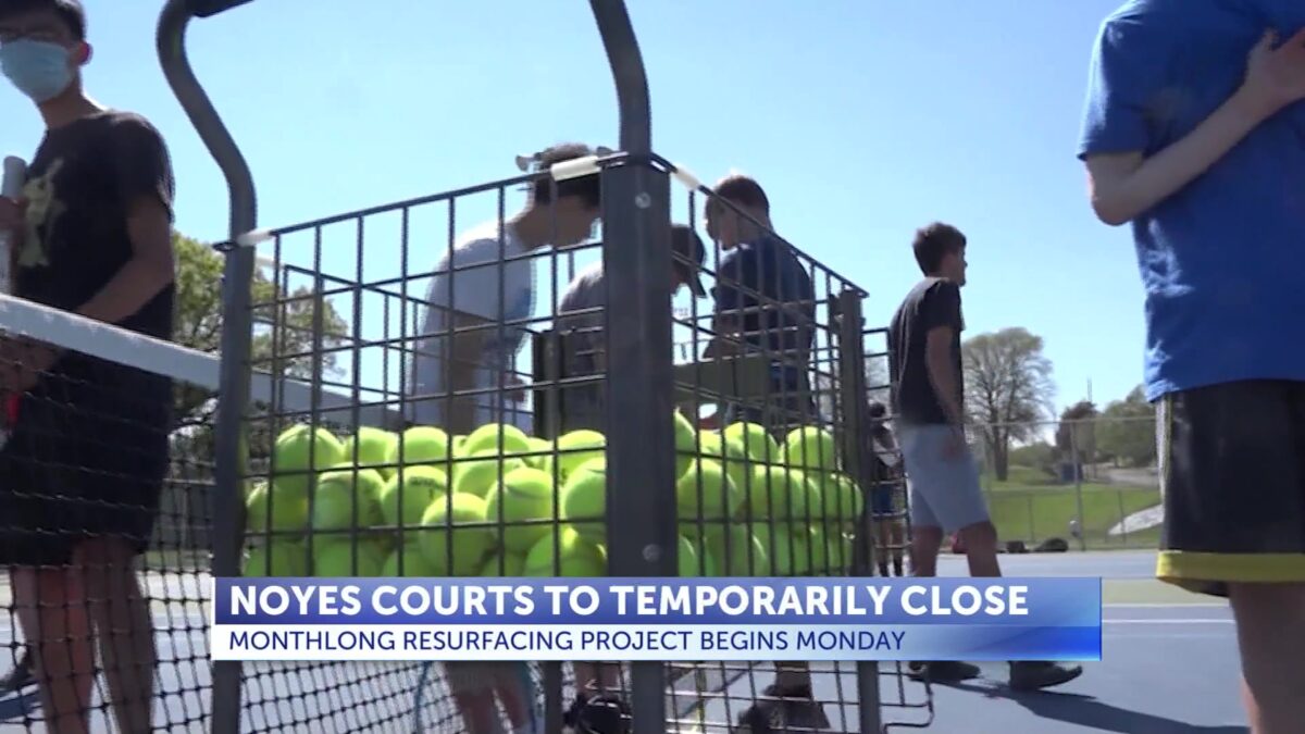 Noyes tennis courts to close for upgrades beginning Monday