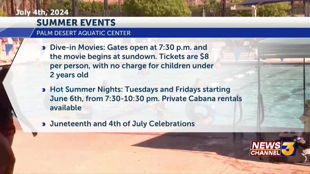 Palm Desert Aquatic Center offers special summer programs and events