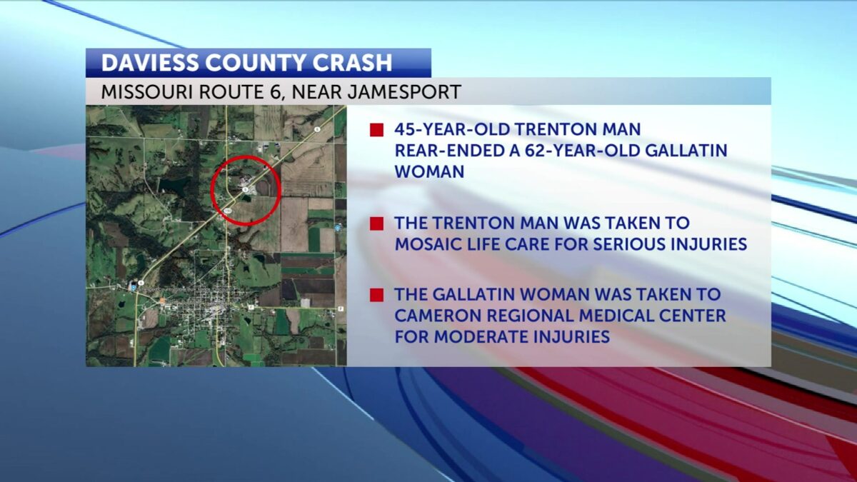 Two injured in Daviess County crash