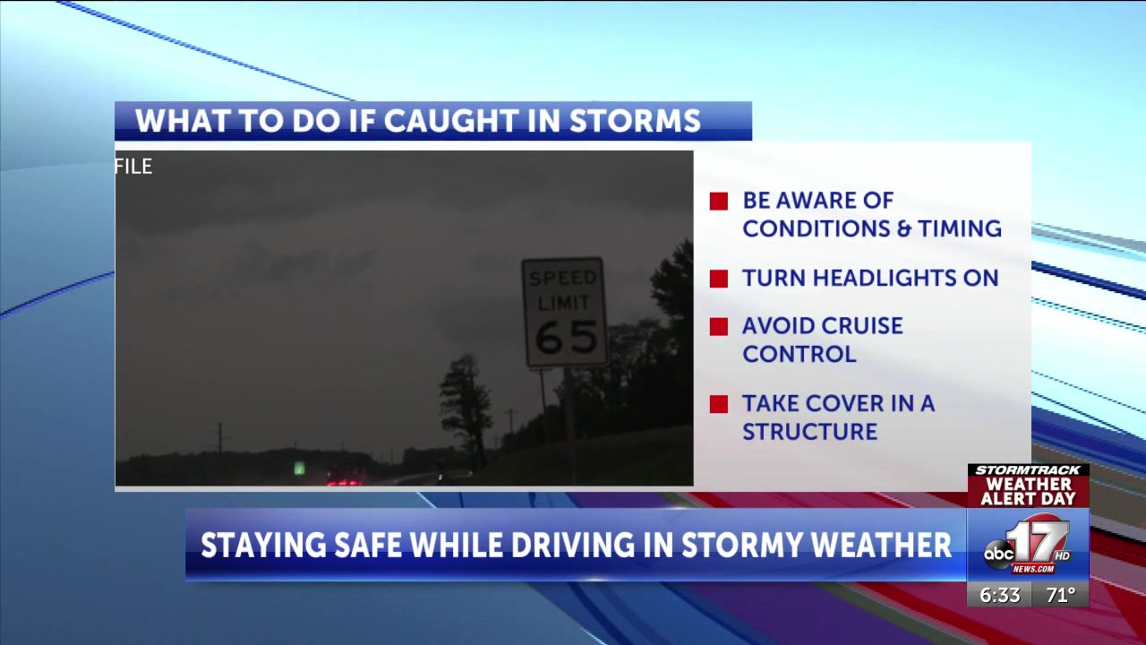 Avoid driving in severe weather
