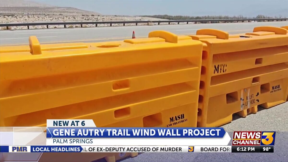City of Palm Springs taking action on wind wall along North Gene Autry Trail