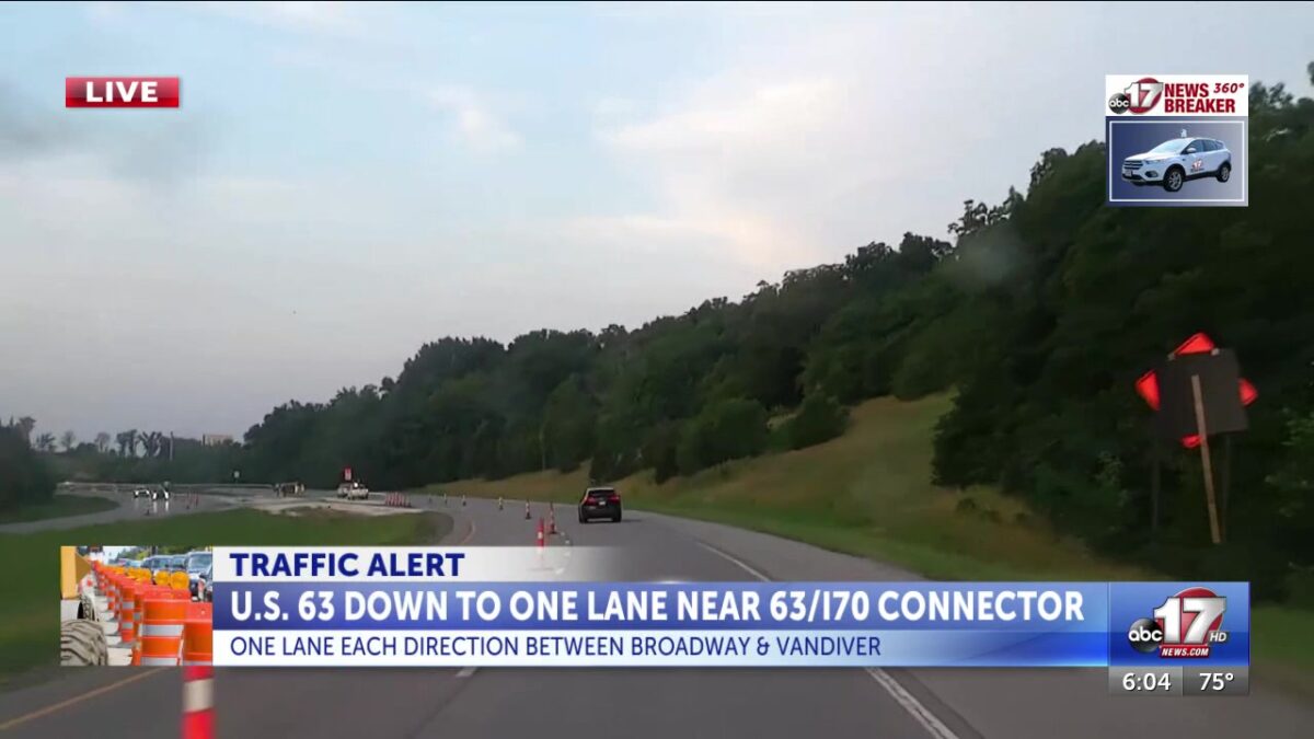 Traffic on Highway 63 in Columbia down to one lane starting Thursday