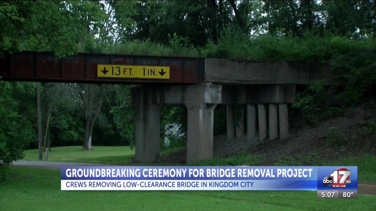 Groundbreaking held for Kingdom City bridge removal