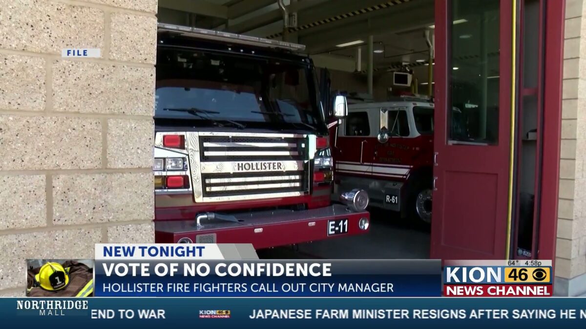 Hollister City Manager met with a “vote of no confidence” by Fire Fighters Association