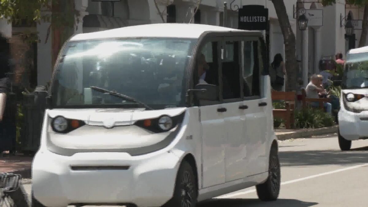 New Golf Cart-Style Shuttles on a Roll in Downtown Santa Barbara