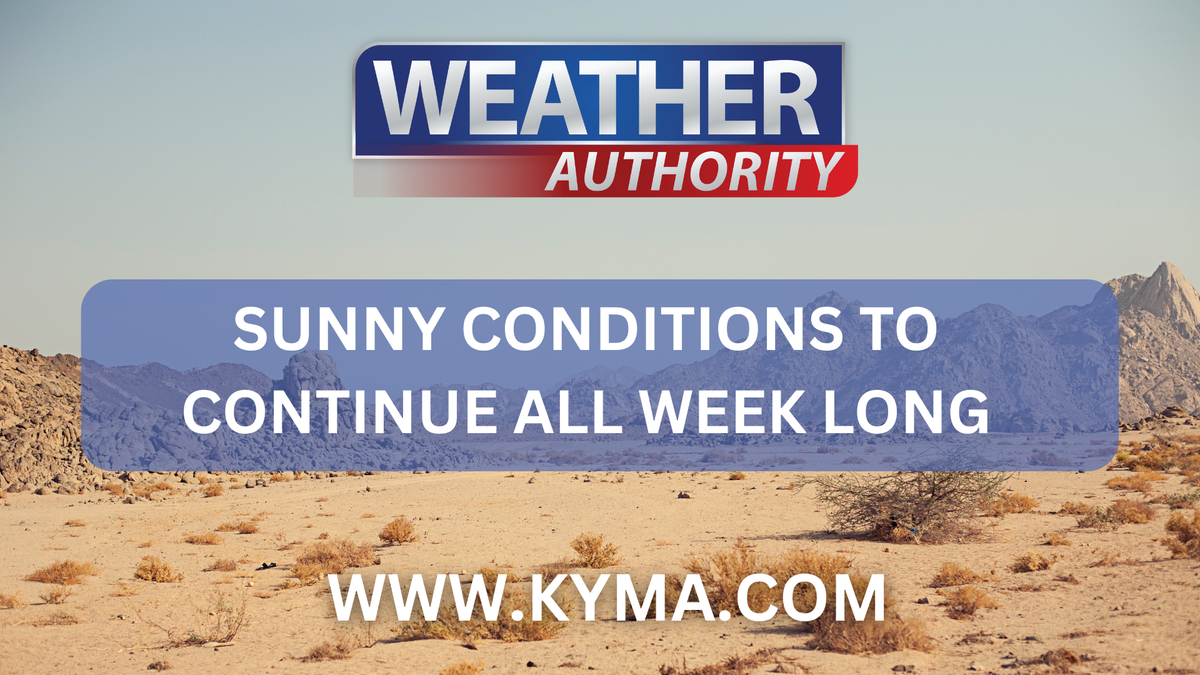 Sunny conditions to continue all week long