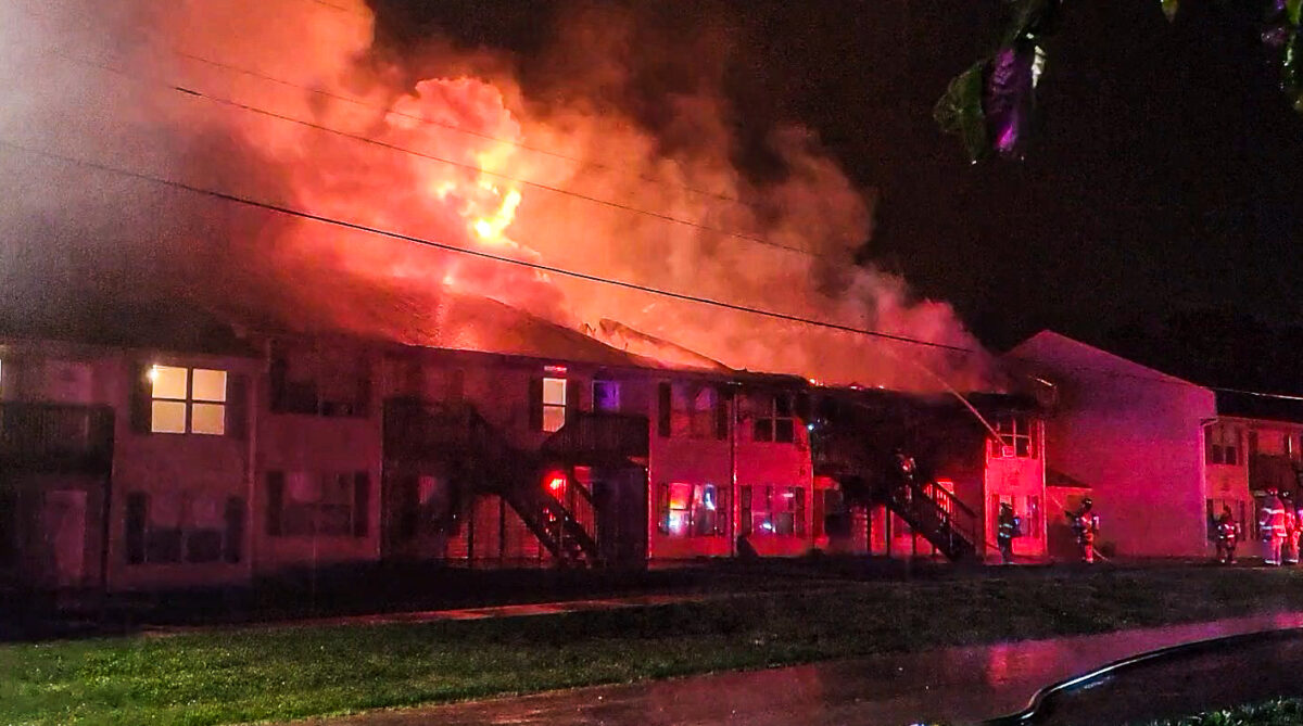 St. Joseph Fire Department responds to large fire at Meadows Apartments