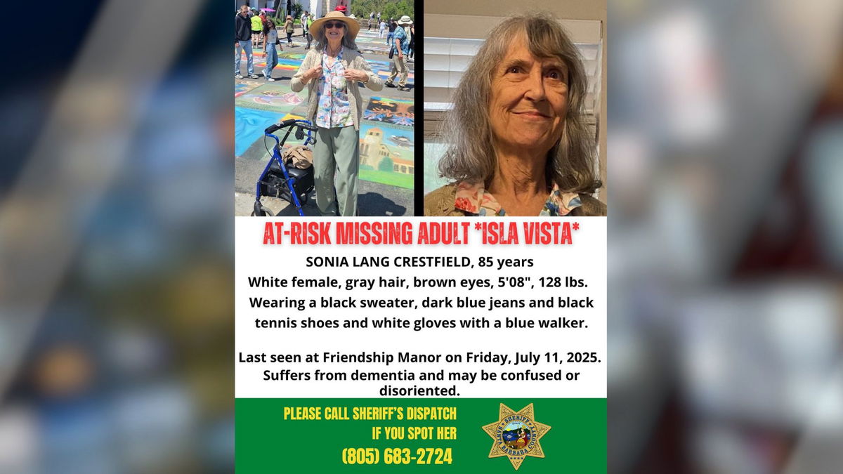 Santa Barbara County Sheriff’s Office ask for community aid finding missing at-risk adult