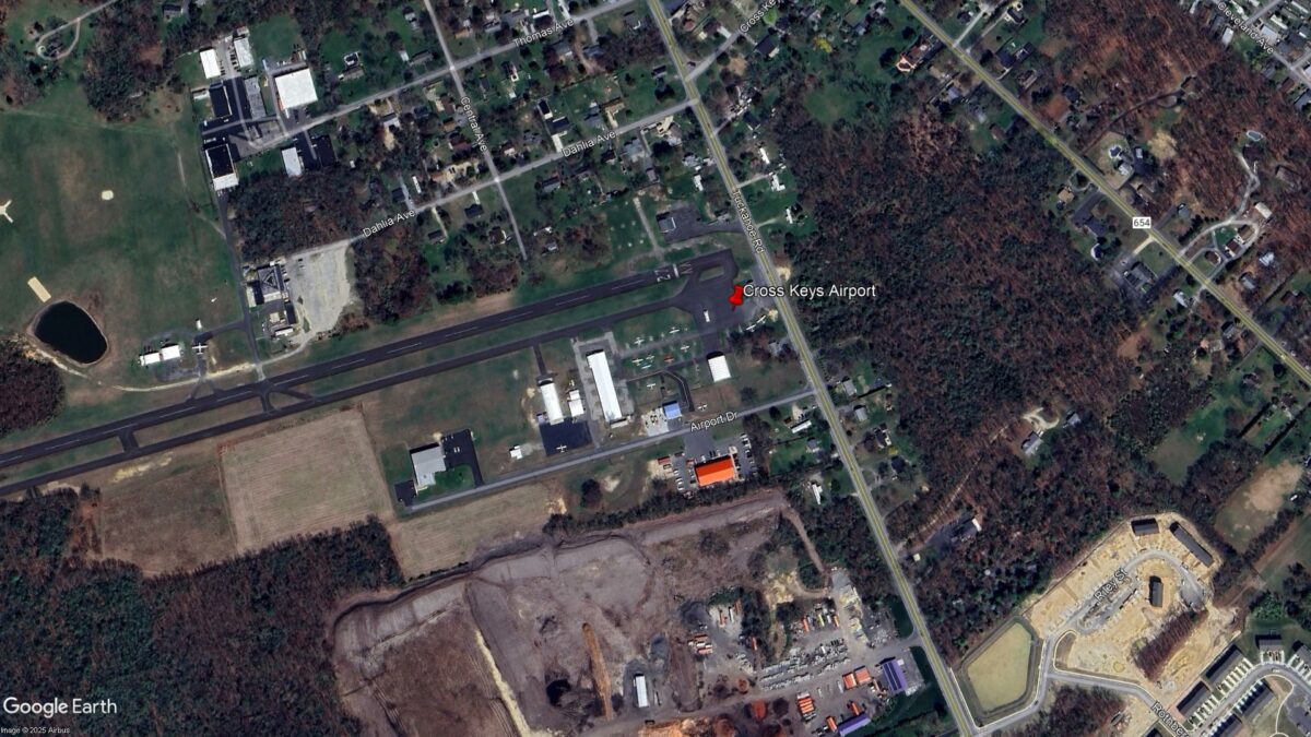 Small skydiving aircraft goes off runway in New Jersey