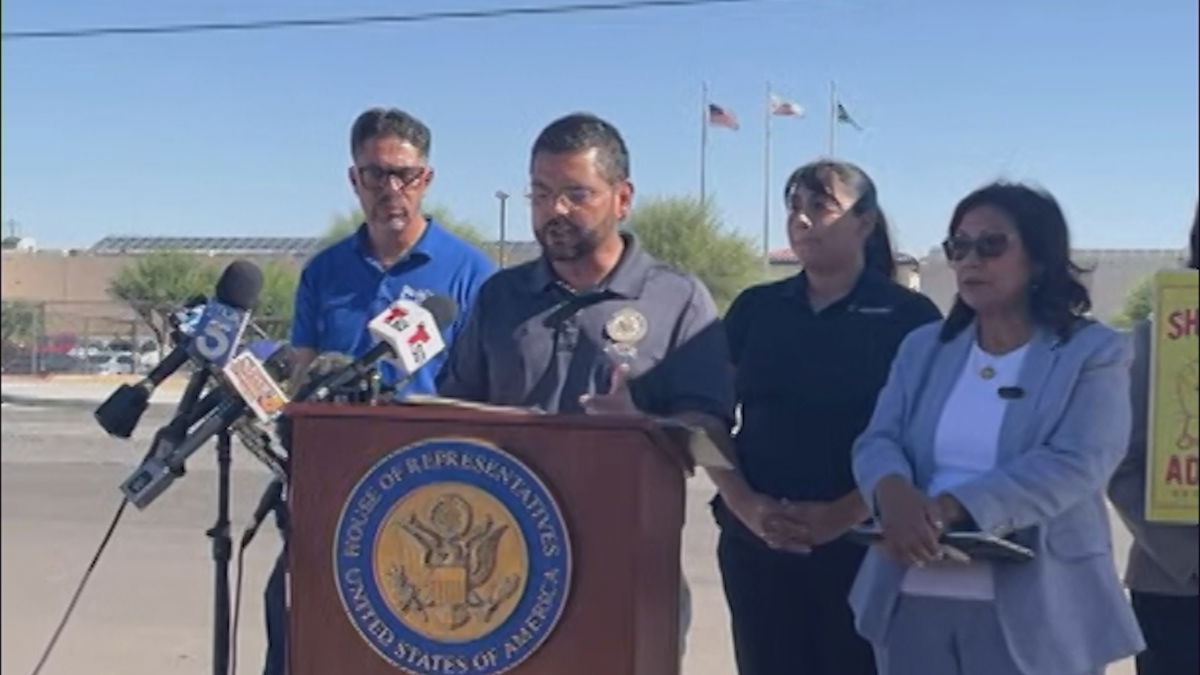 Rep. Ruiz calls for resignation of DHS secretary Noem in news conference at Adelanto ICE facility