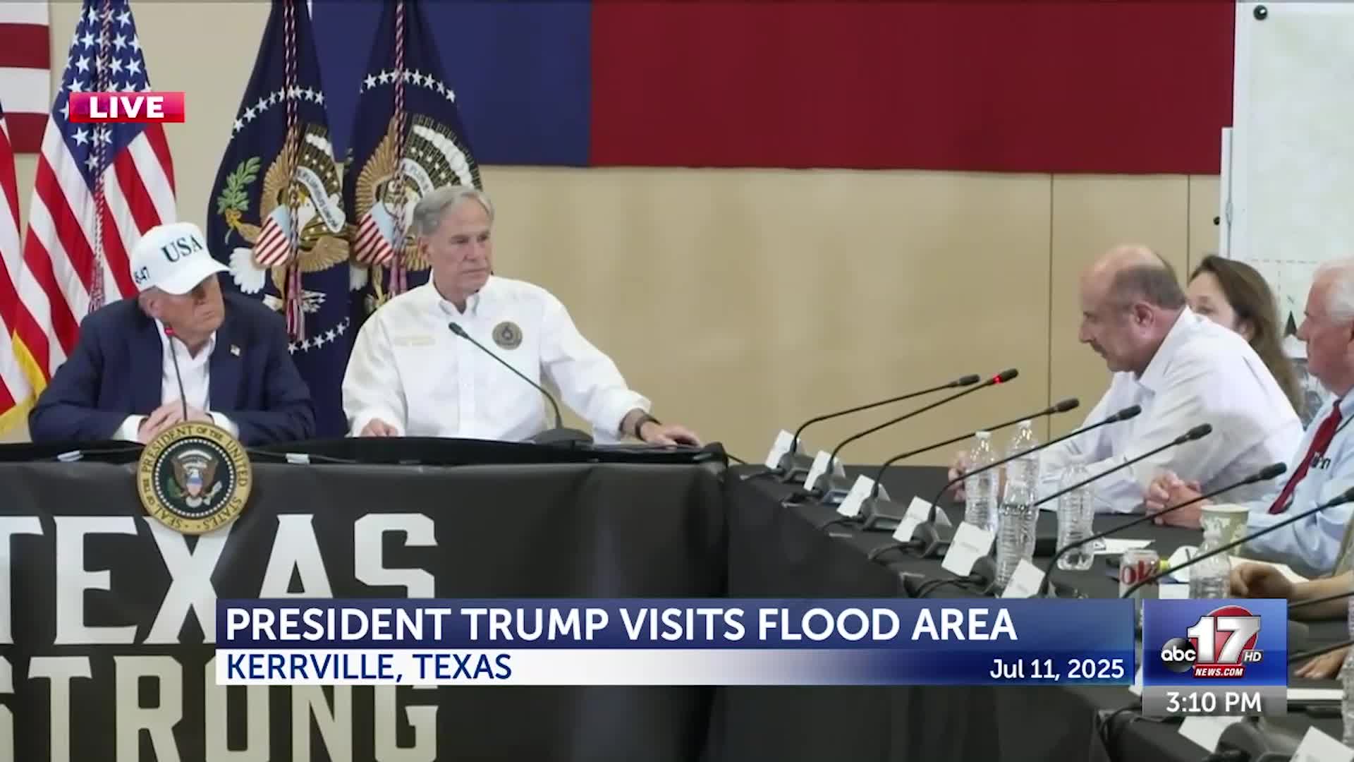 WATCH: Trump visits Texas flood zone