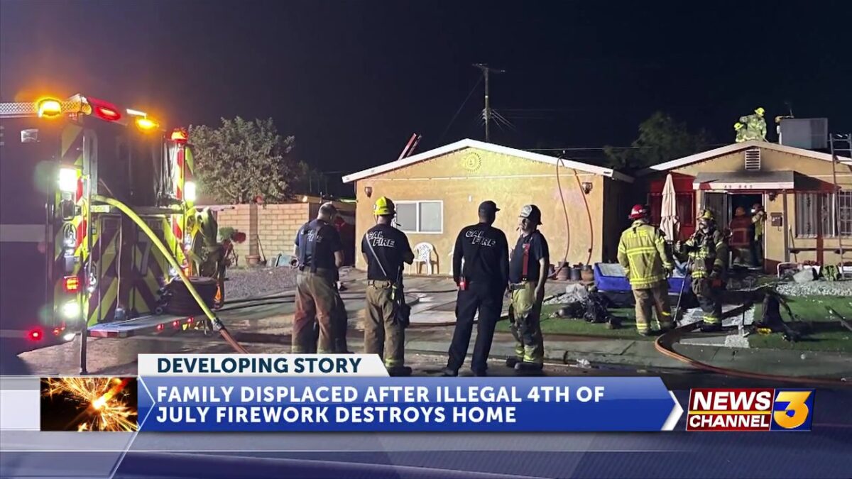 Local family displaced after a stranger’s illegal Fourth of July fireworks landed in their backyard