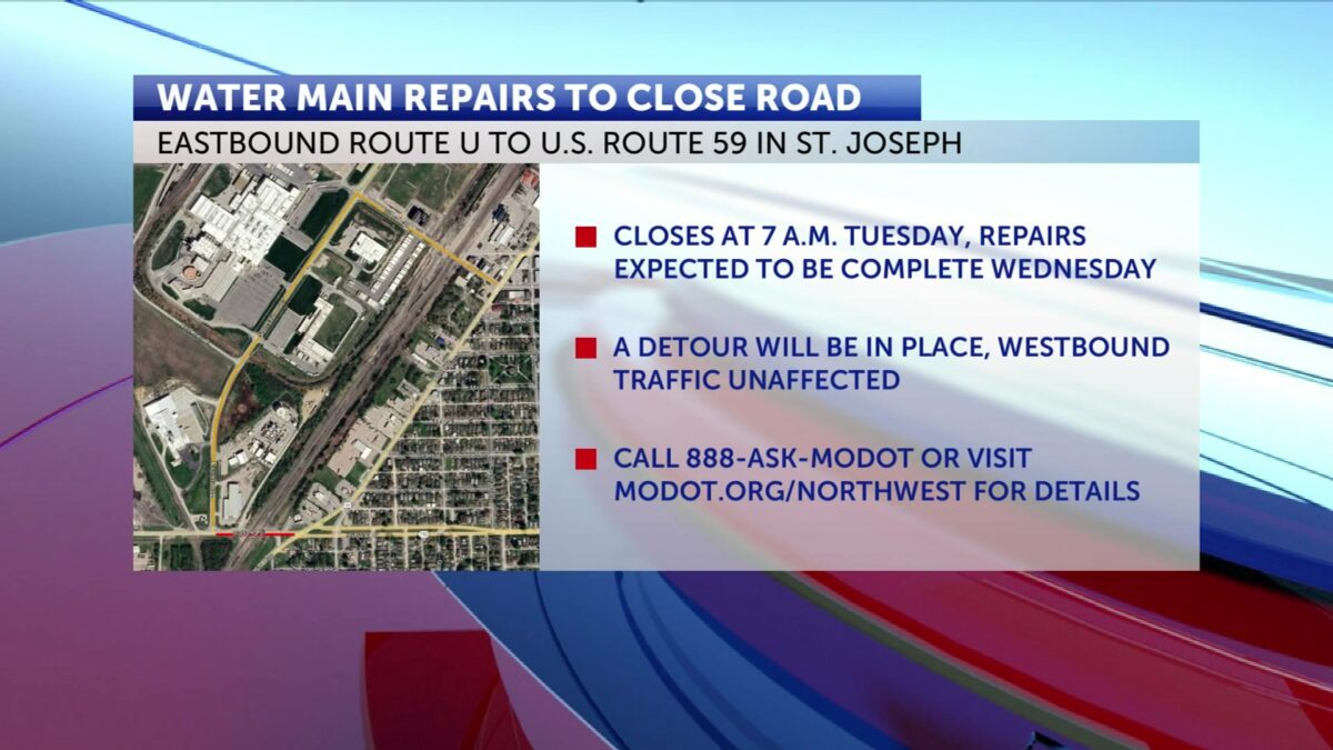 St. Joseph roads to close for water main repairs