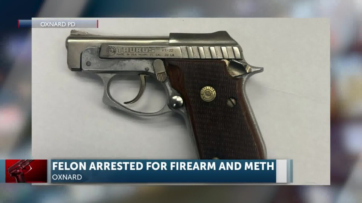 Felon arrested with firearm and methamphetamine in Oxnard