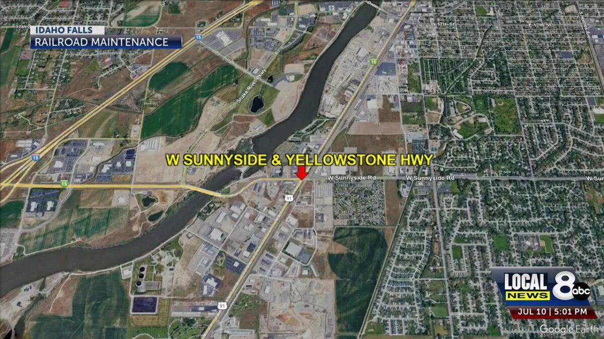Sunnyside Road closure for Union Pacific Railroad maintenance July 13–15