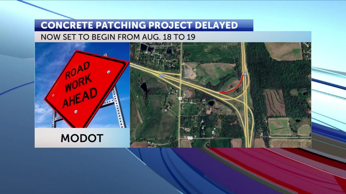 Construction pushed back for concrete patching project on I-229 ramp