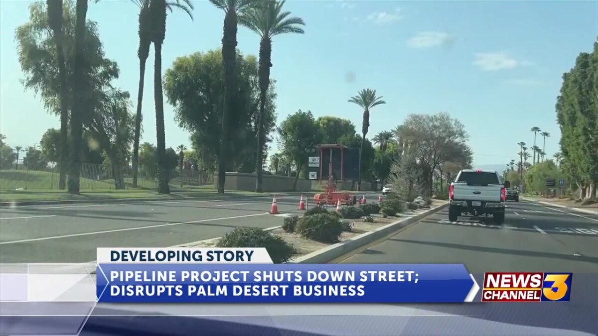 Water pipeline project causes lane closures
