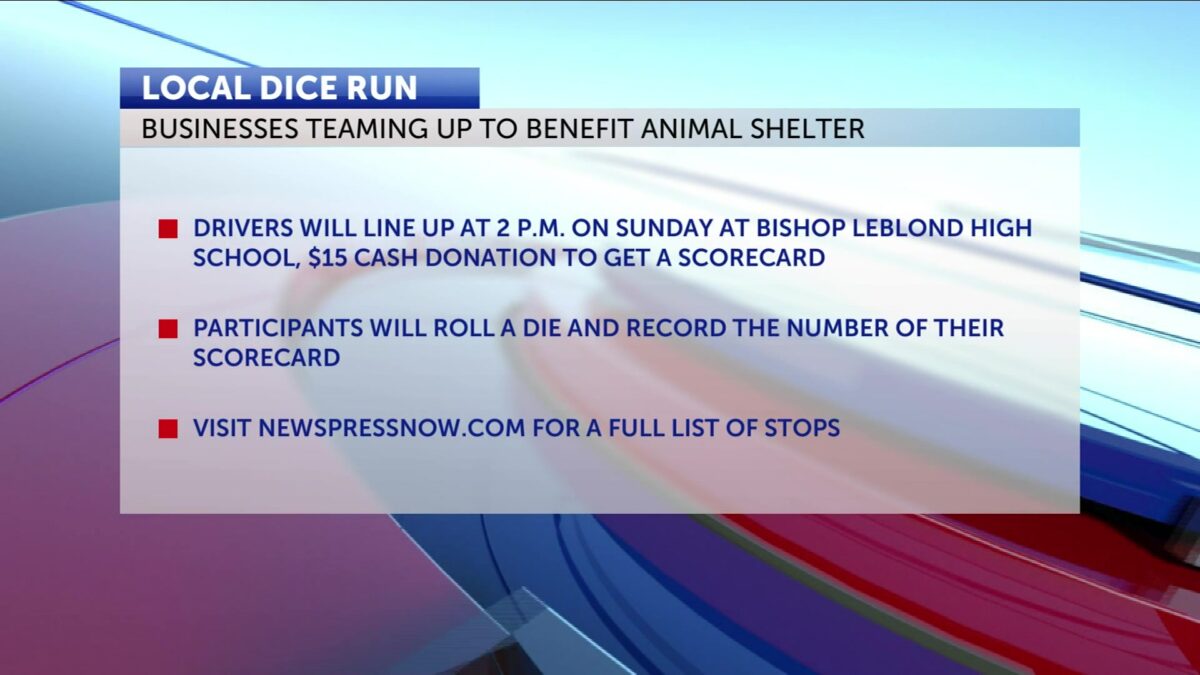 Local organizations to host ‘Paws on the Parkway’ Dice Run to benefit the St. Joseph Animal Shelter
