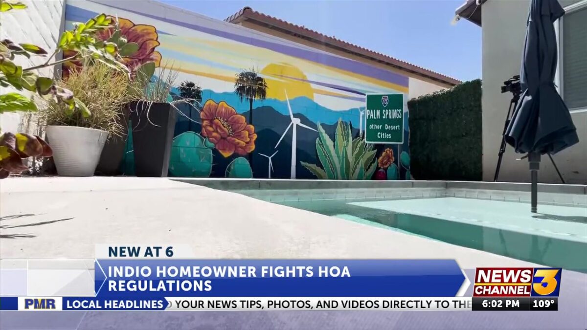 Indio homeowner fights back against HOA regulations on backyard mural