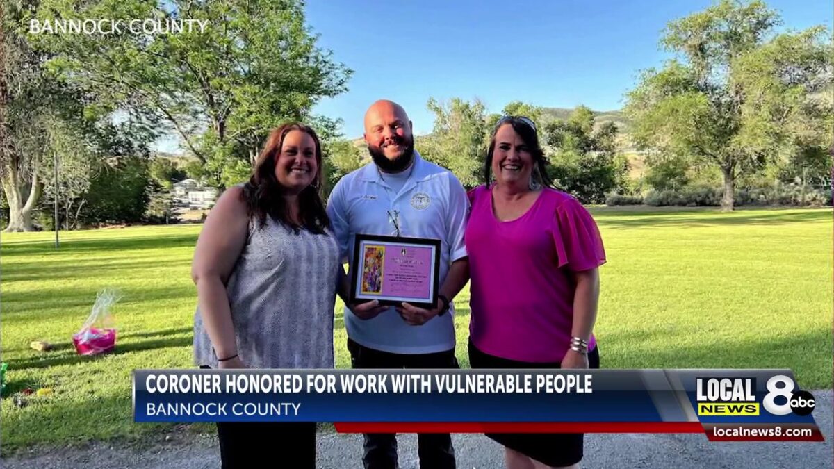 Bannock County Coroner honored with award for support of people in crisis and survivors of abuse