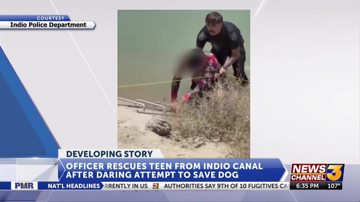 Indio Police rescue 18-year-old from drowning in canal