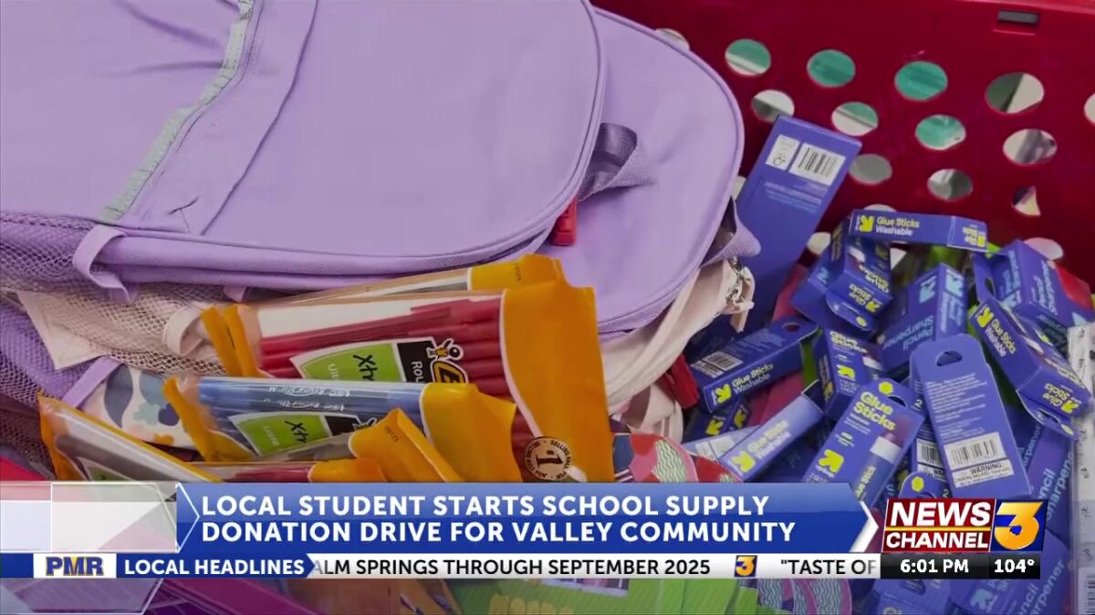 Local student starts school supply drive helping Coachella Valley families