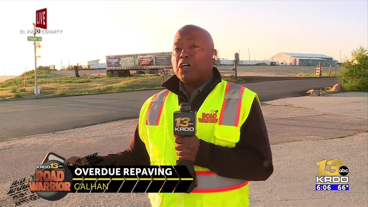 Part of crumbling main road to El Paso County fairgrounds finally repaved