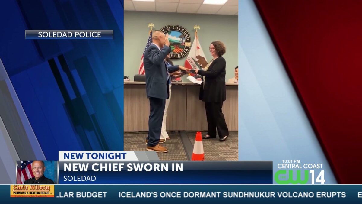 New Soledad Chief of Police Patrick Valenzuela sworn in Wednesday evening