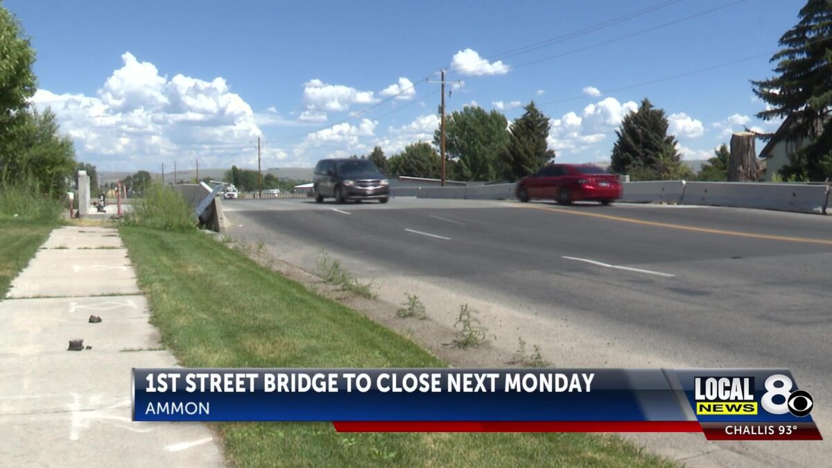 Ammon Construction: 1st Street Bridge in Ammon closing for up to 6 weeks starting July 21st