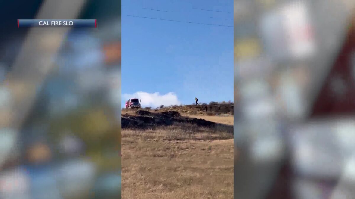 Fire crews tackle 3.71-acre fire along Highway 101 in San Luis Obispo