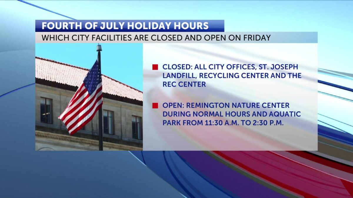City of St. Joseph announces Fourth of July holiday schedule