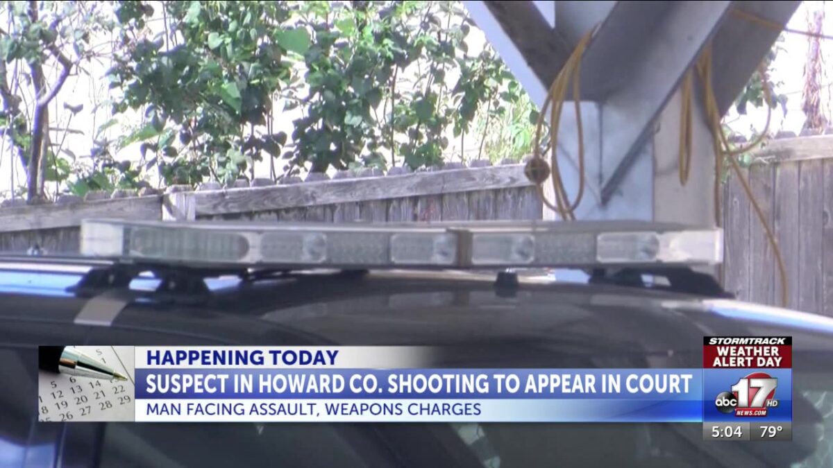 Man charged in Howard County shooting to have initial arraignment Tuesday