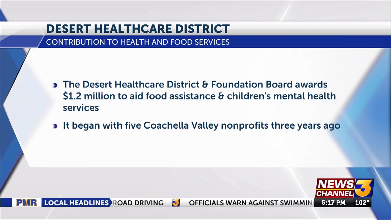 Desert Healthcare District awards $1.2 million to aid food assistance & mental health services