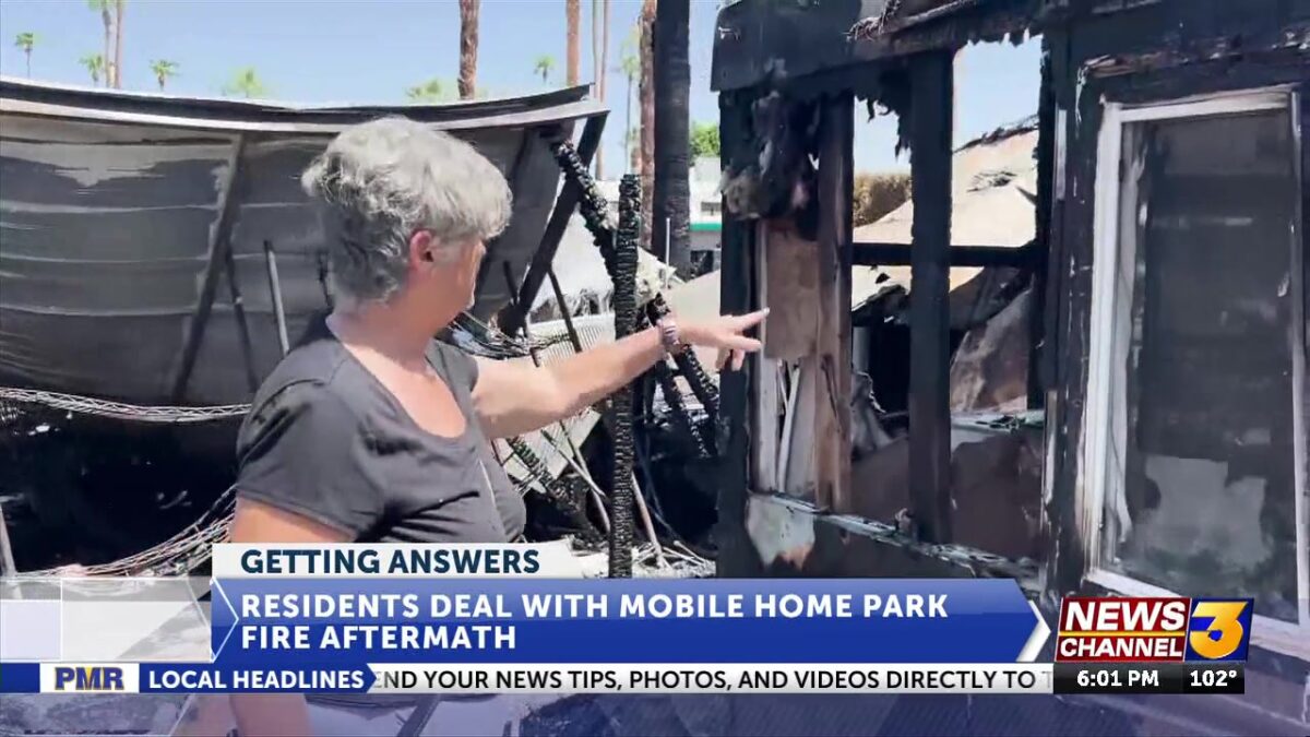 Residents reeling after fire damages five homes in mobile home park